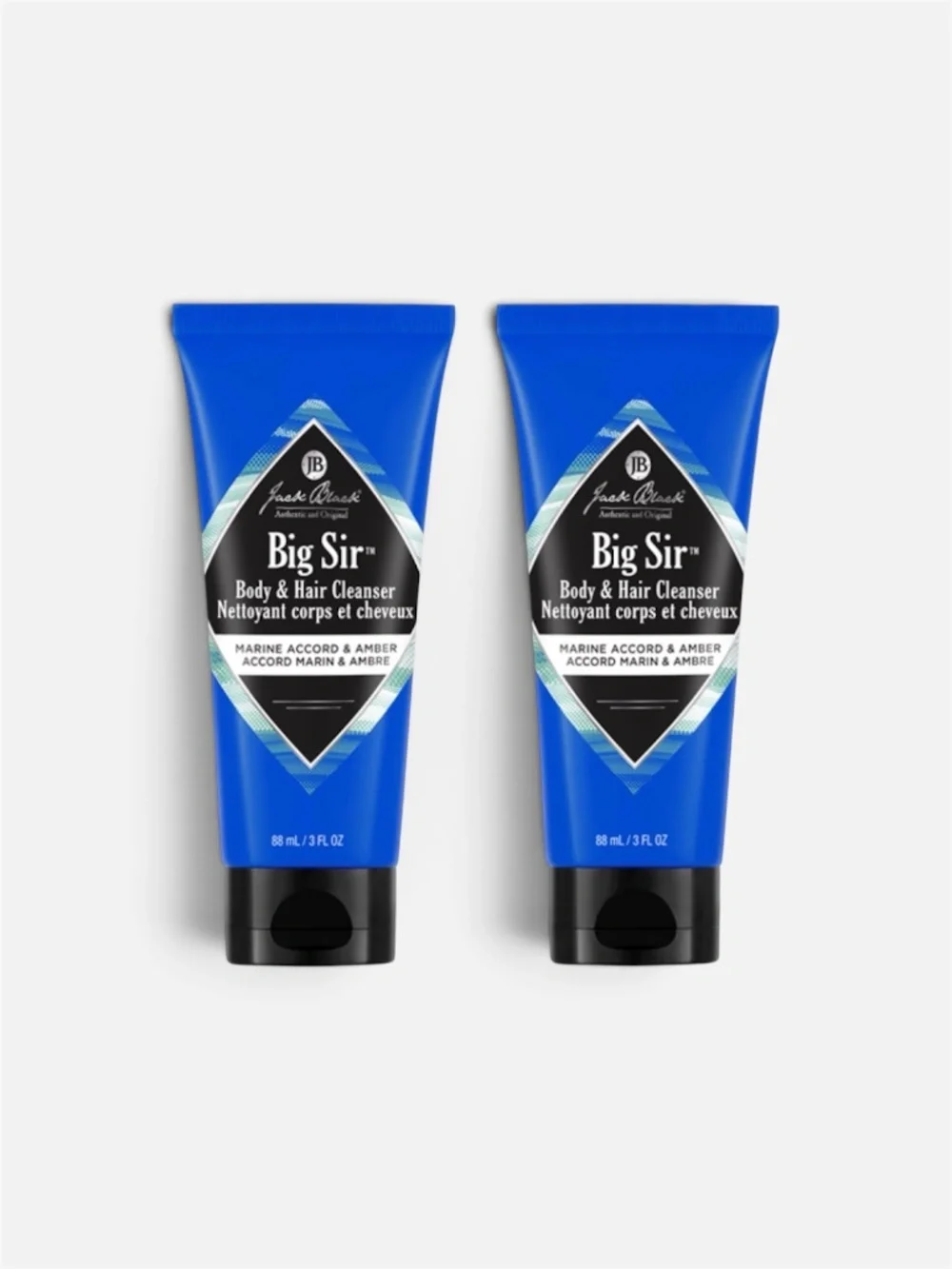Jack Black Big Sur Body & Hair Cleanser 2-Pack, 3 fl oz / 88 ml Each